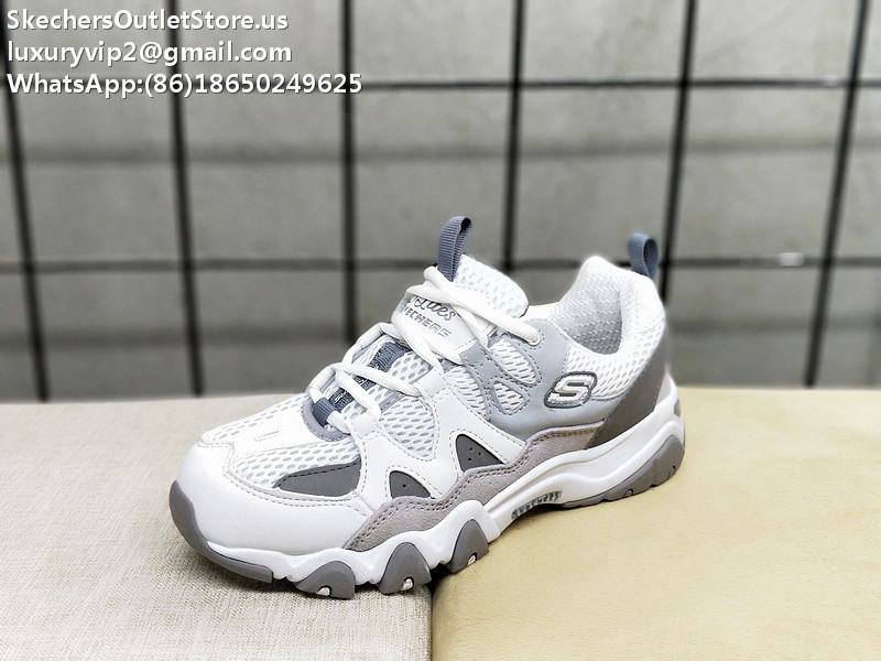 Skechers D'Lites 2 Unisex Sneakers White Silver Grey 35-44